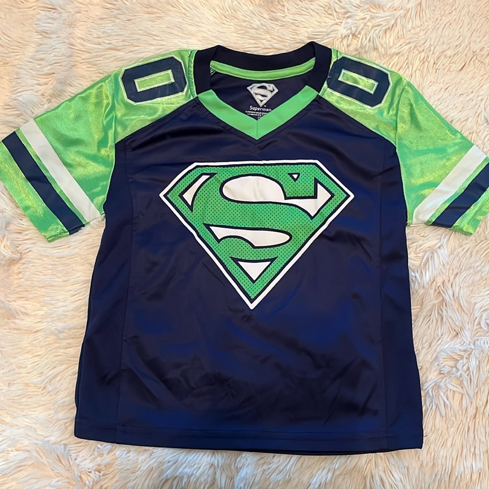Superman football jersey size XS